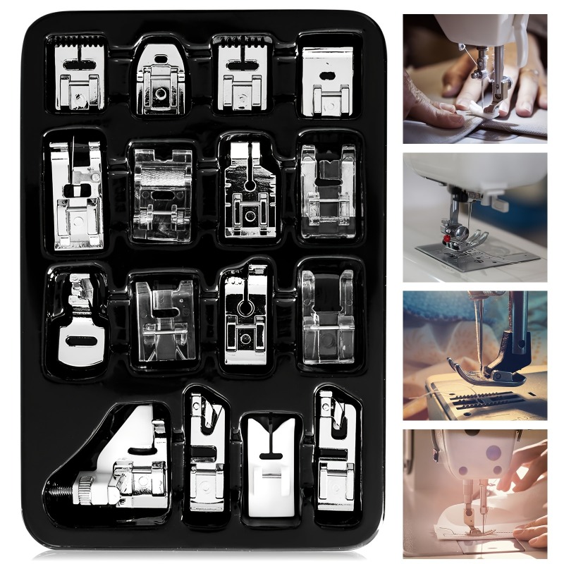 Textile Sewing Machine - 16pcs Universal Sewing Machine Presser Feet